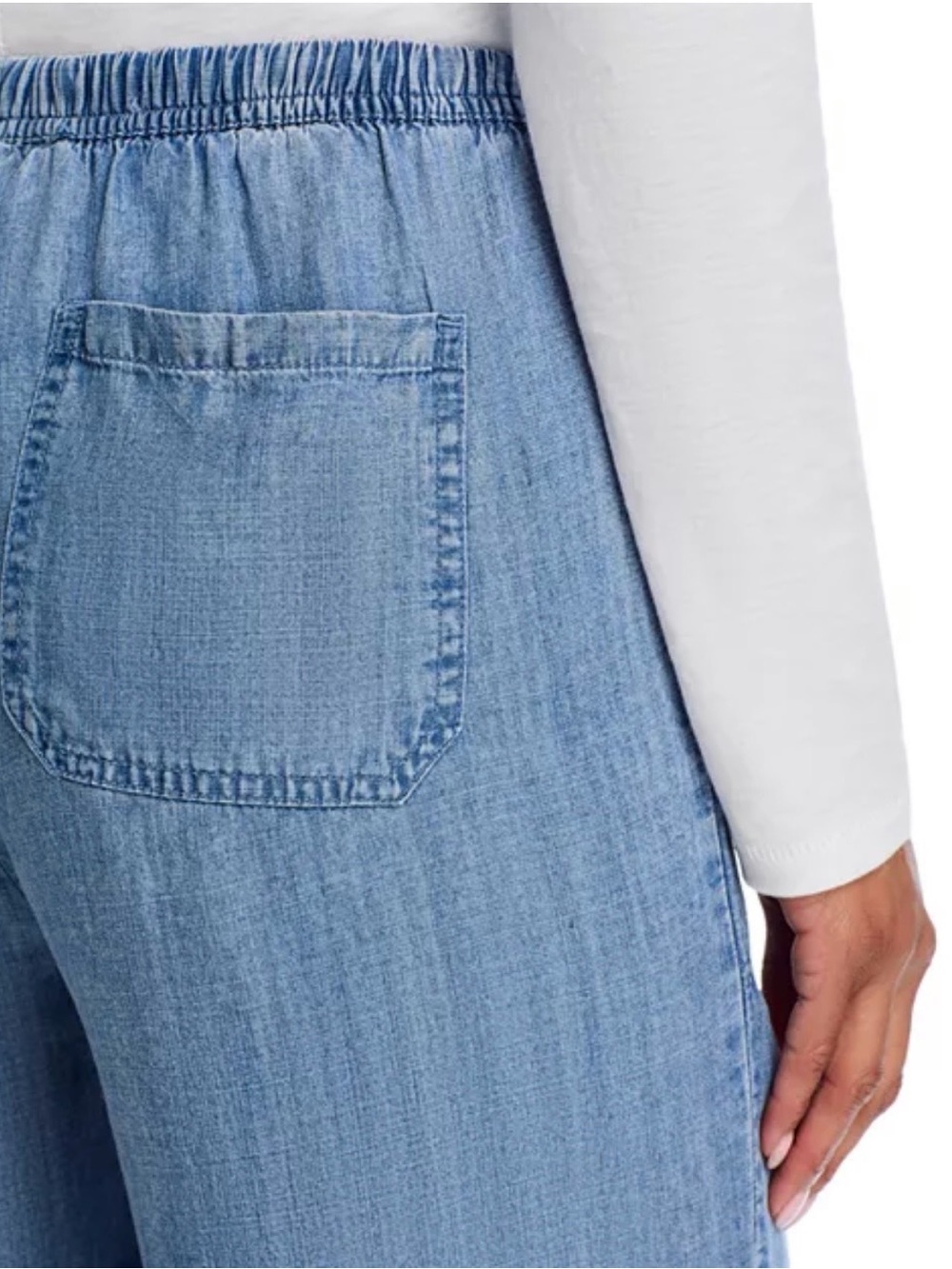 NWT Splendid Angie Indigo Crop Wide Leg Denim Pant - Picture 6 of 9